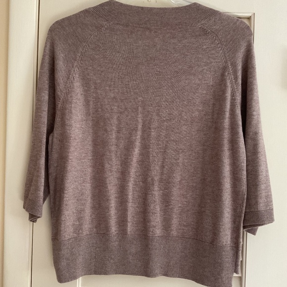 NWOT Cashmere Beige Embroidered Bottom Down 3/4 Sleeves Woman Sweater Size XL - Picture 11 of 11